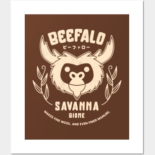 Savanna Beefalo Emblem Posters and Art